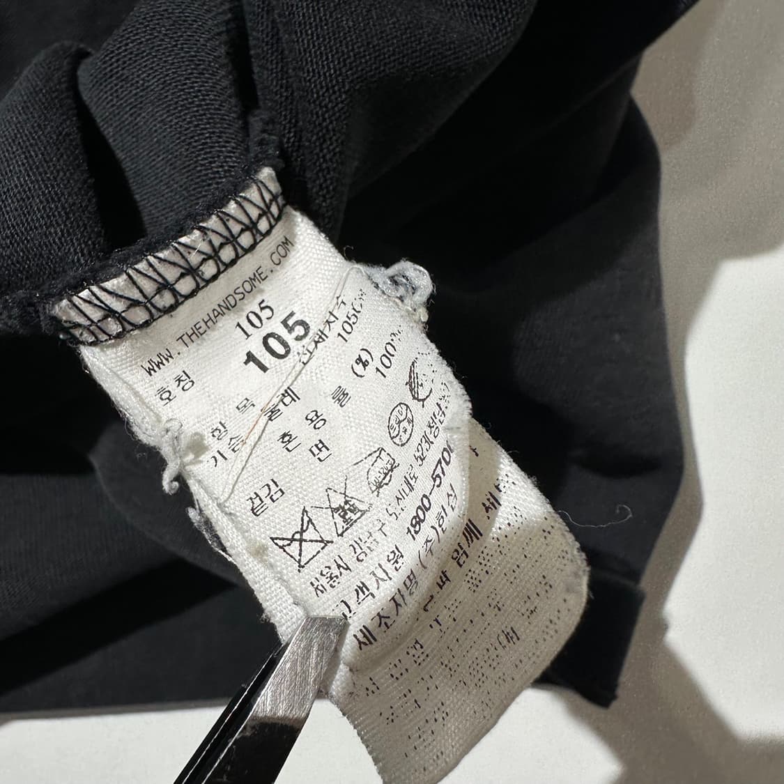 시스템옴므 로고 패치 반팔 티셔츠 블랙 상품이미지7