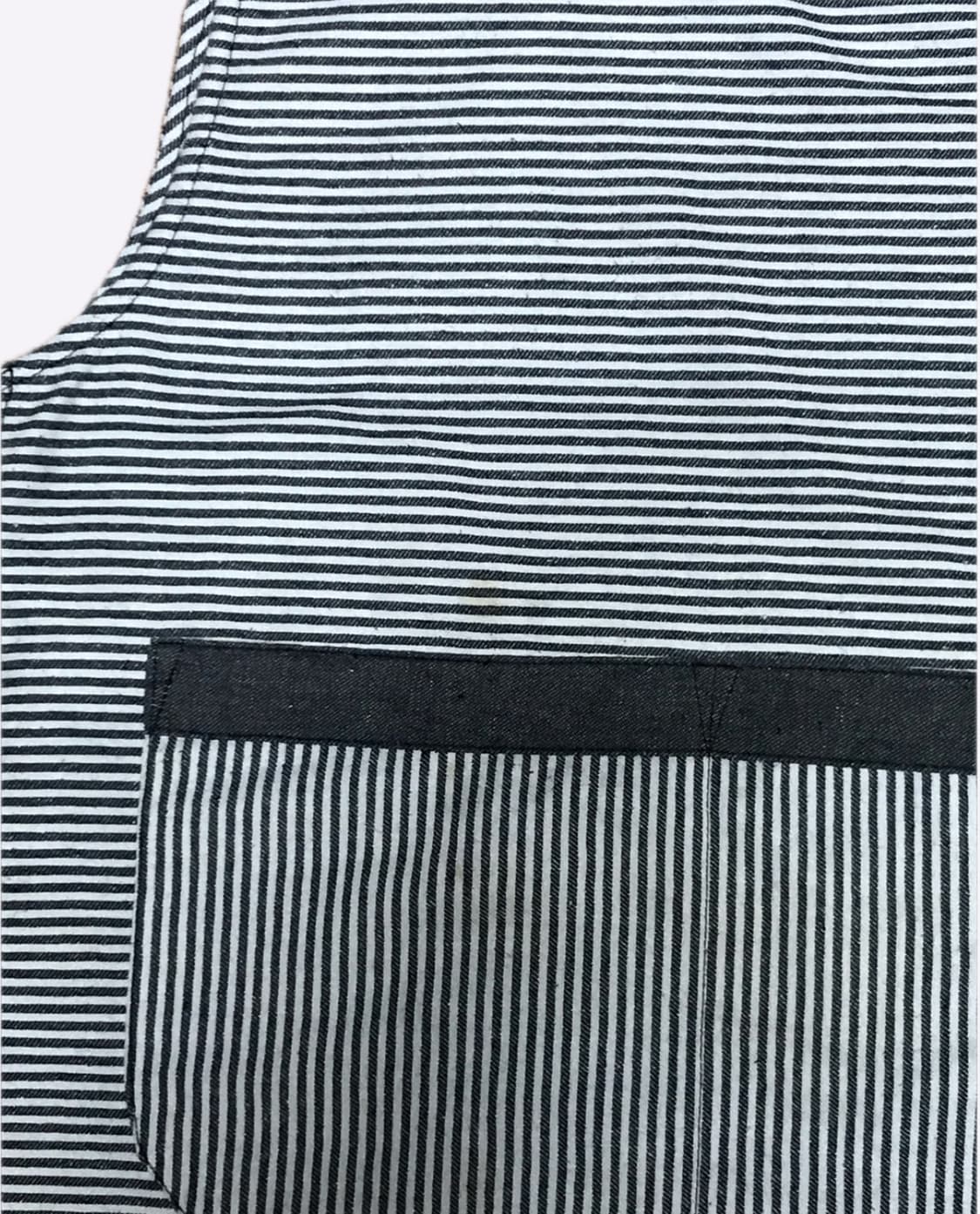 일본빈티지 블랙 스트라이프 포켓 앞치마 상품이미지2