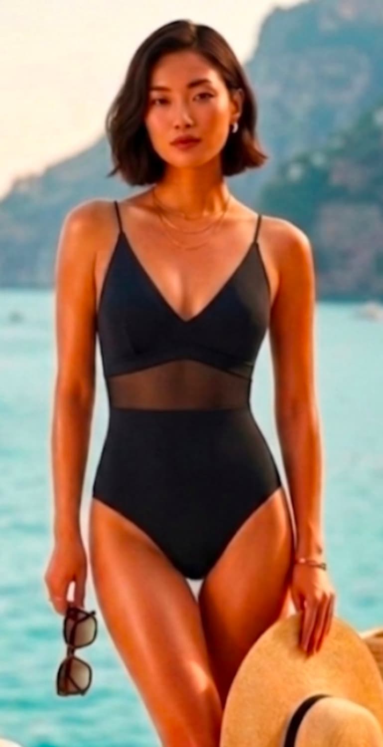 새상품 자라 ZARA 블랙 스윔수트 XS 원피스 수영복 모노키니 상품이미지1