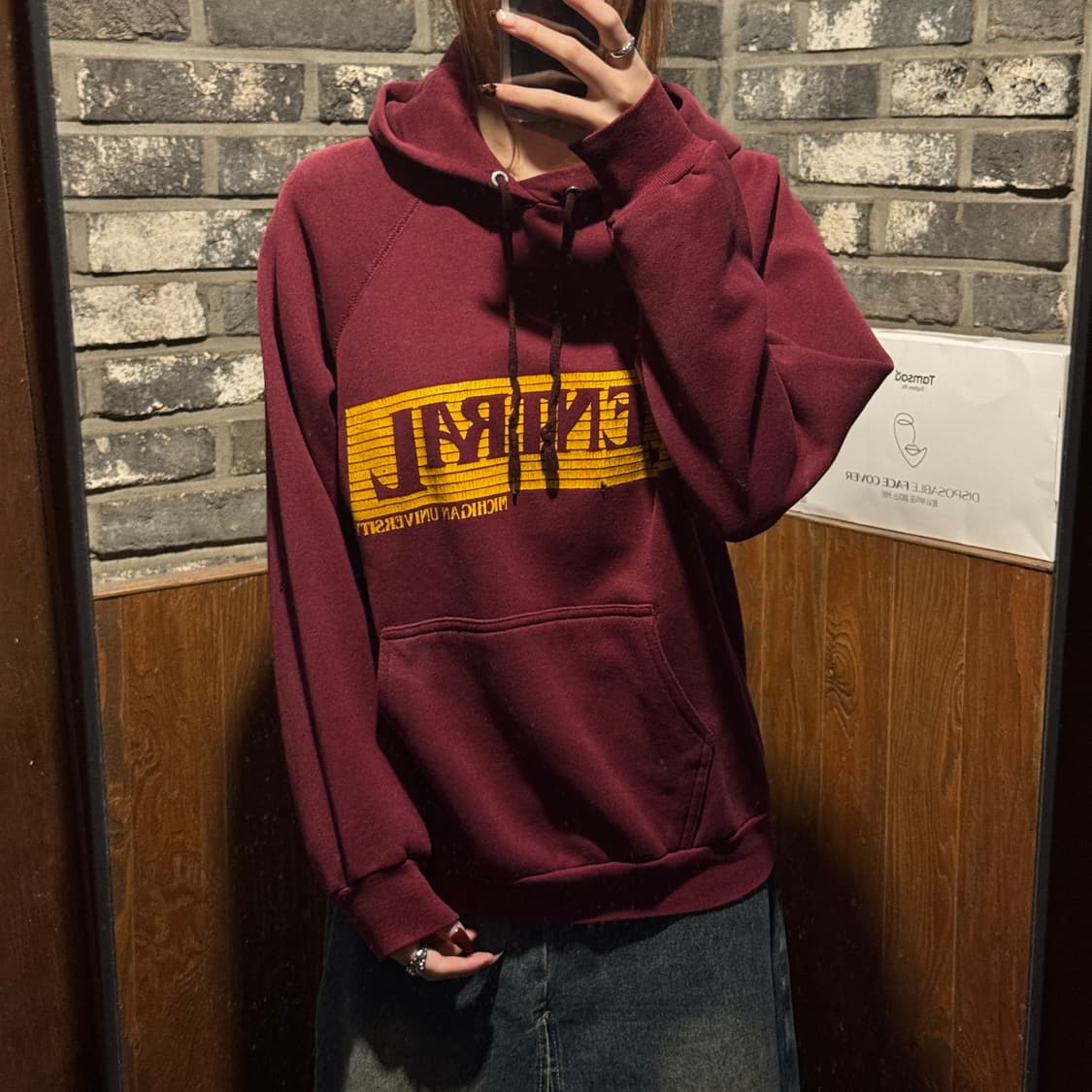 M) USA 빈티지 스웻 후드티 상품이미지7