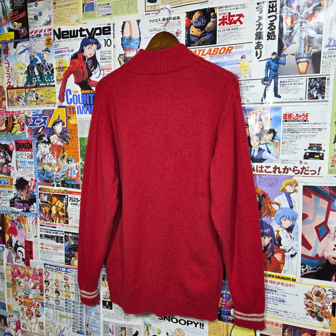 JPN 라일 앤스 스코트 레드 메론빵 단추 니트 상품이미지6