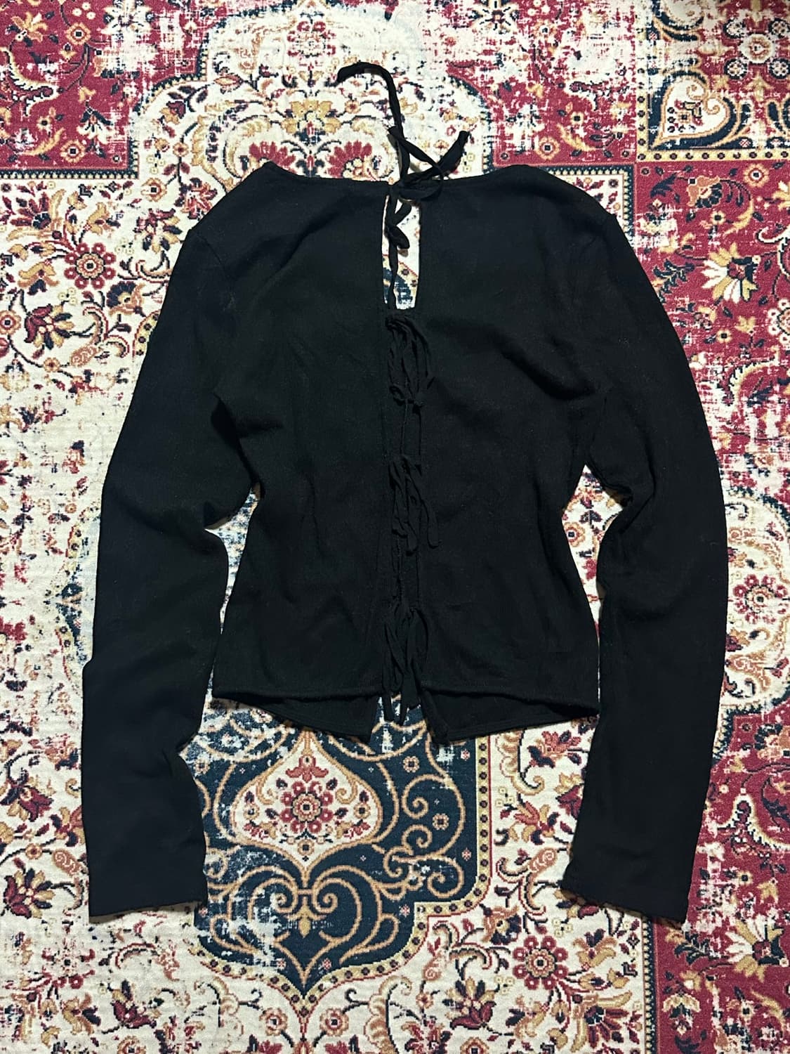 백 리본 디테일 니트 상품이미지2