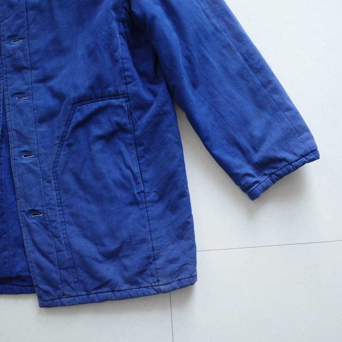 70s 빈티지 프렌치 워크웨어 패딩 코트 잉크블루 (100) 프랑스생산 상품이미지3