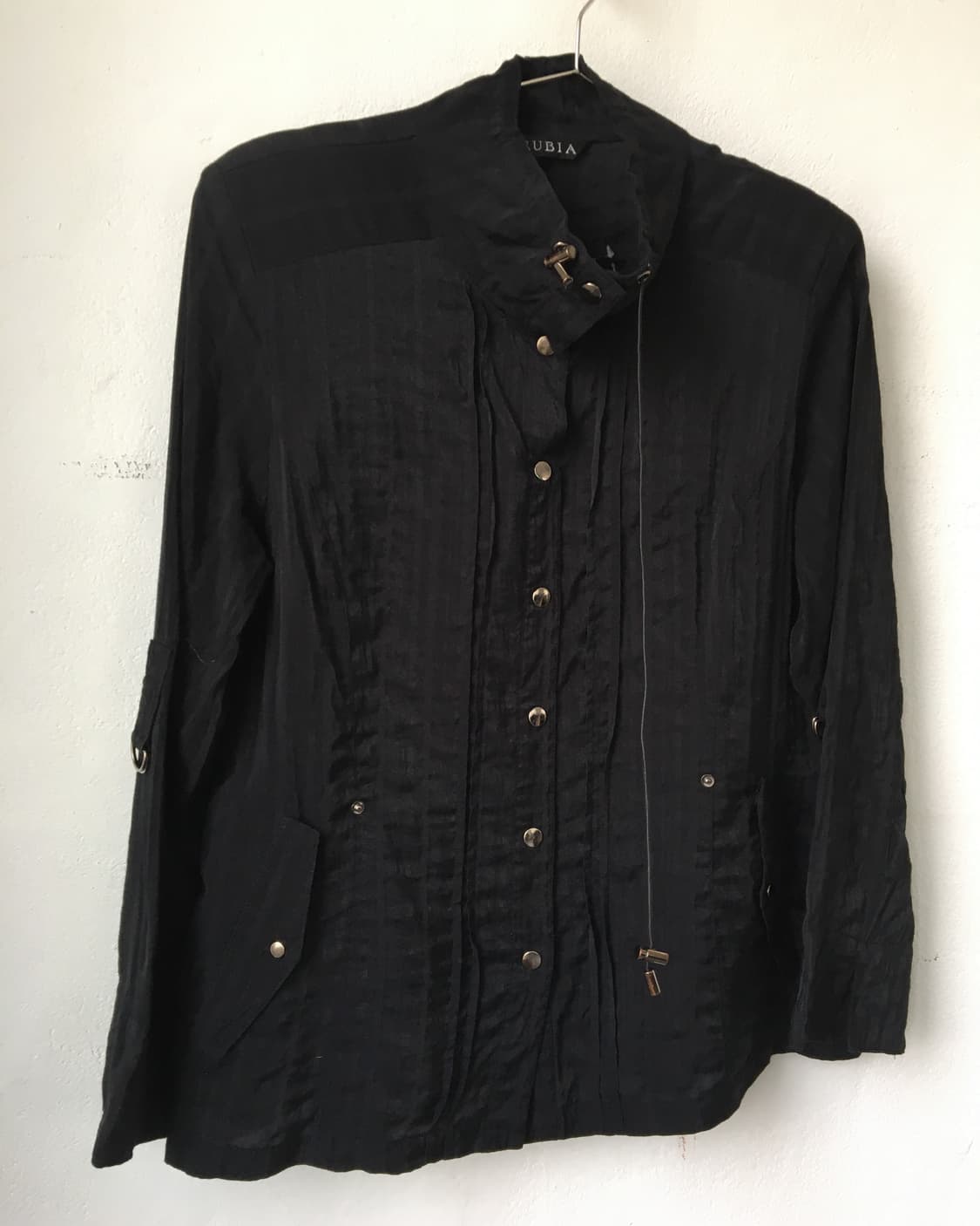 Glossy high neck shirt 상품이미지3