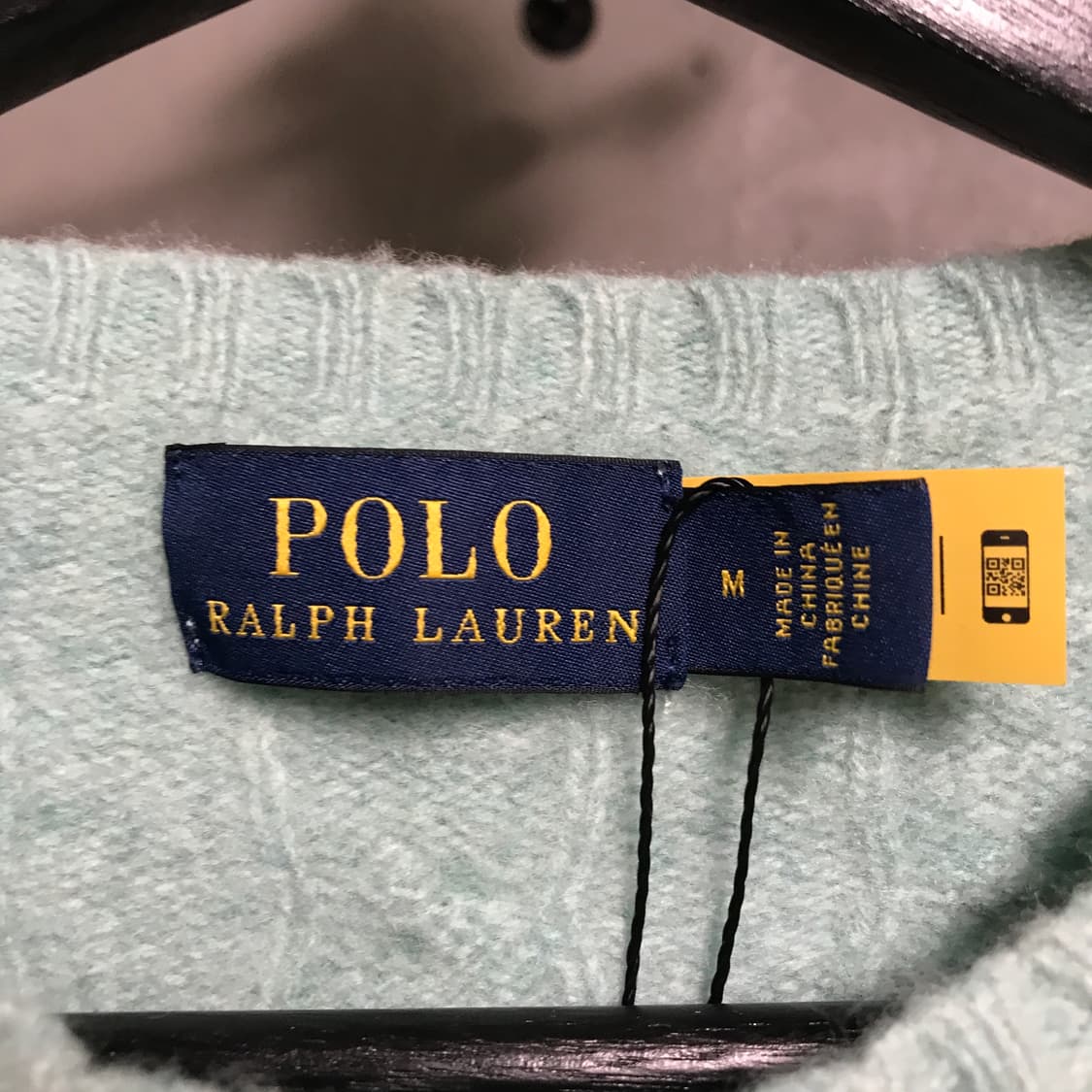 폴로 랄프로렌 QR 케이블 니트 민트 M(W) 상품이미지5