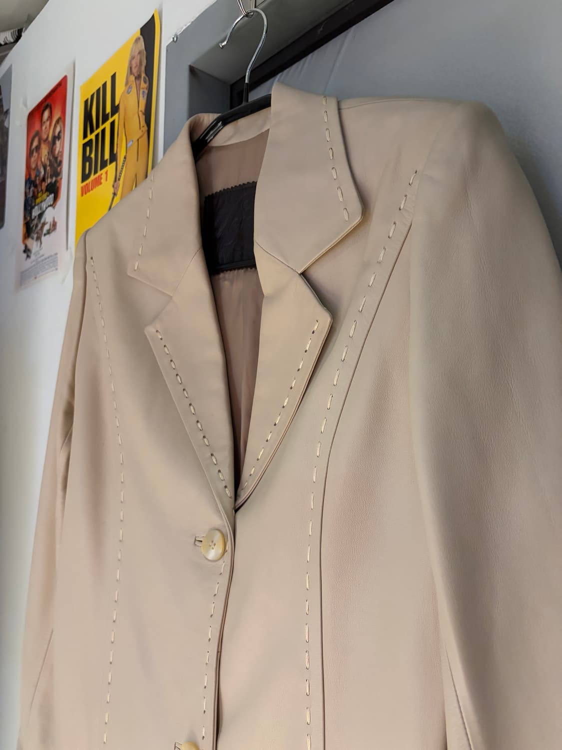 Lepanto 스티치 레더 블레이저 자켓 상품이미지6