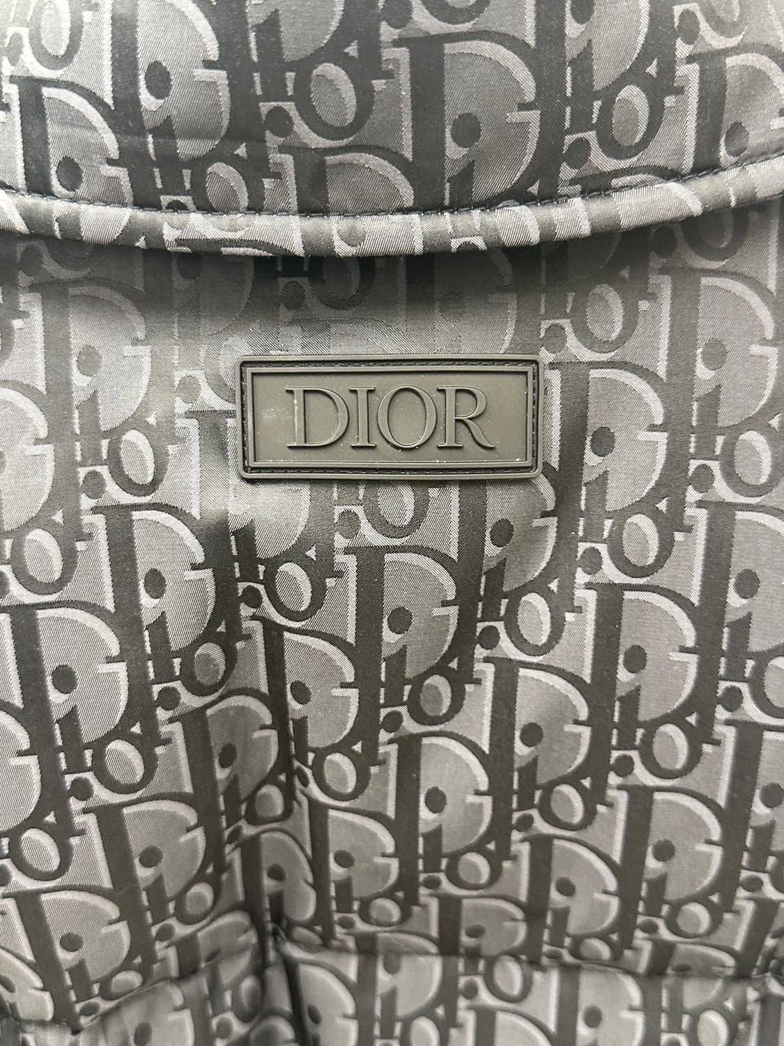 A+ 50사이즈 디올 오블리크 카라 경량패딩 블랙 신형라인 상품이미지3