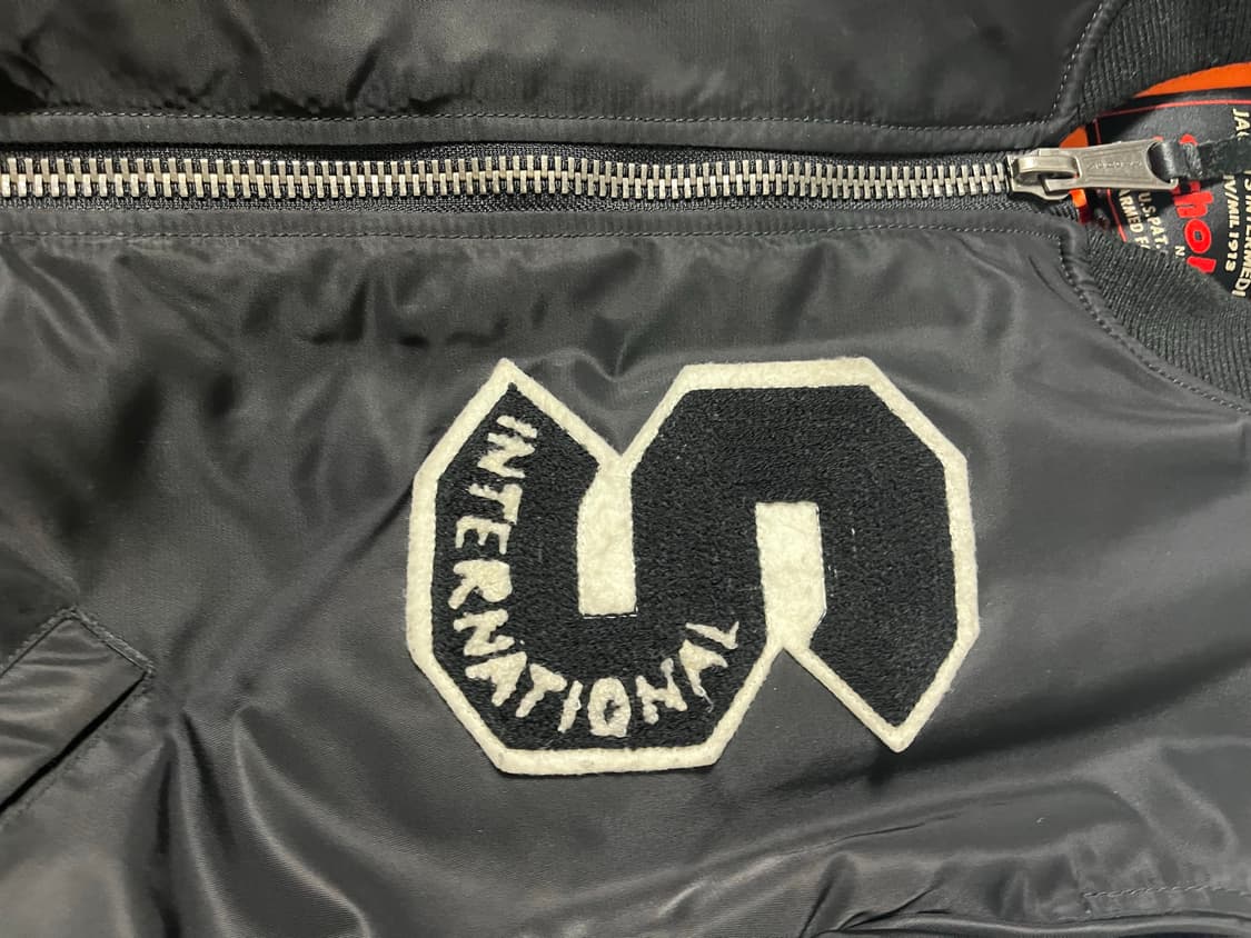 Schott 쇼트 패치워크 MA-1 플라이트 자켓 (S) 상품이미지3