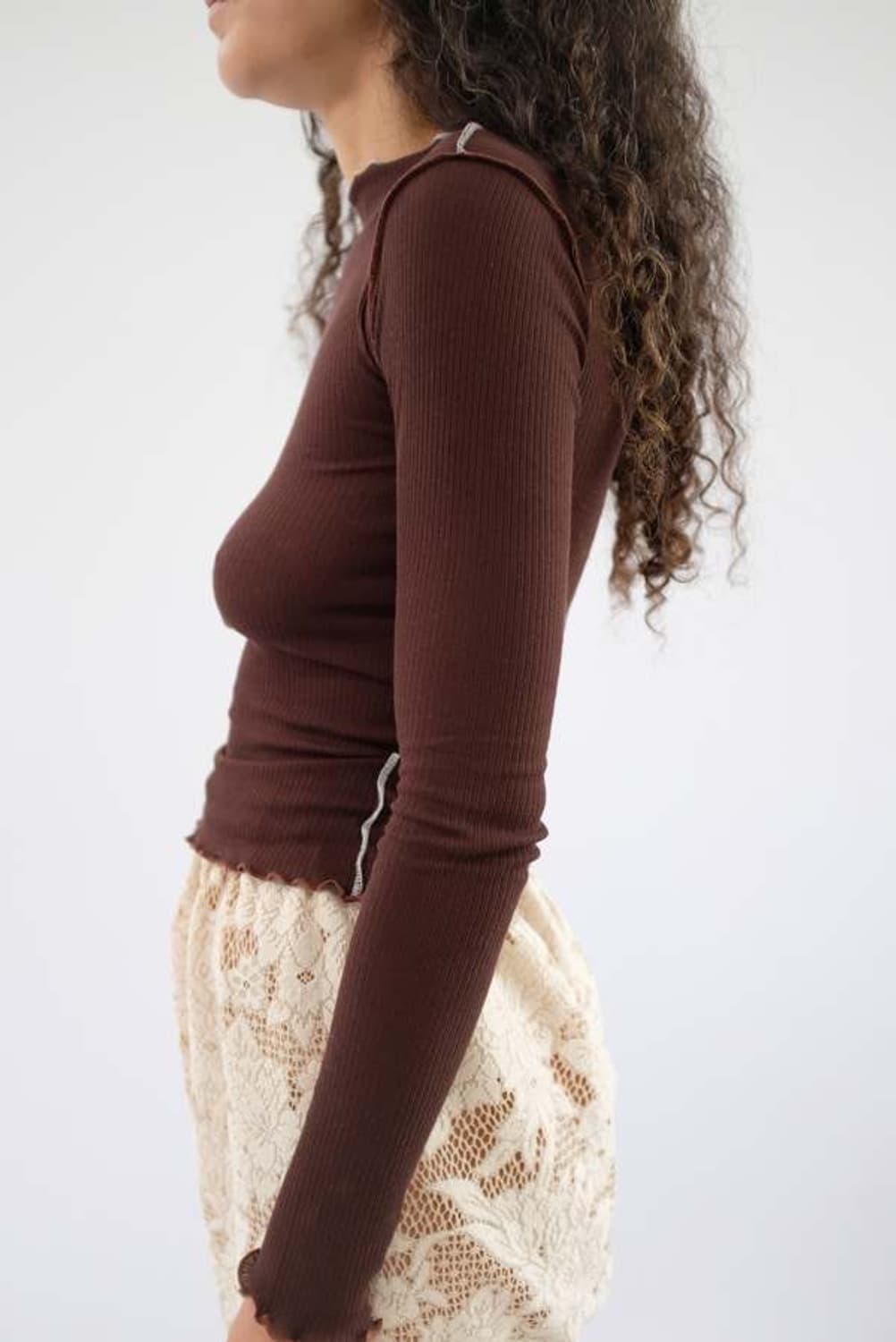 Baserange Vein Long sleeve brown 상품이미지4