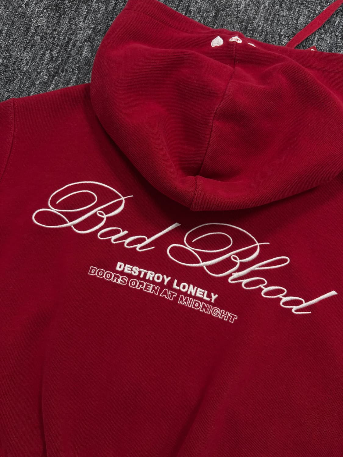 배드 블러드 투웨이 크롭 후드집업 상품이미지7