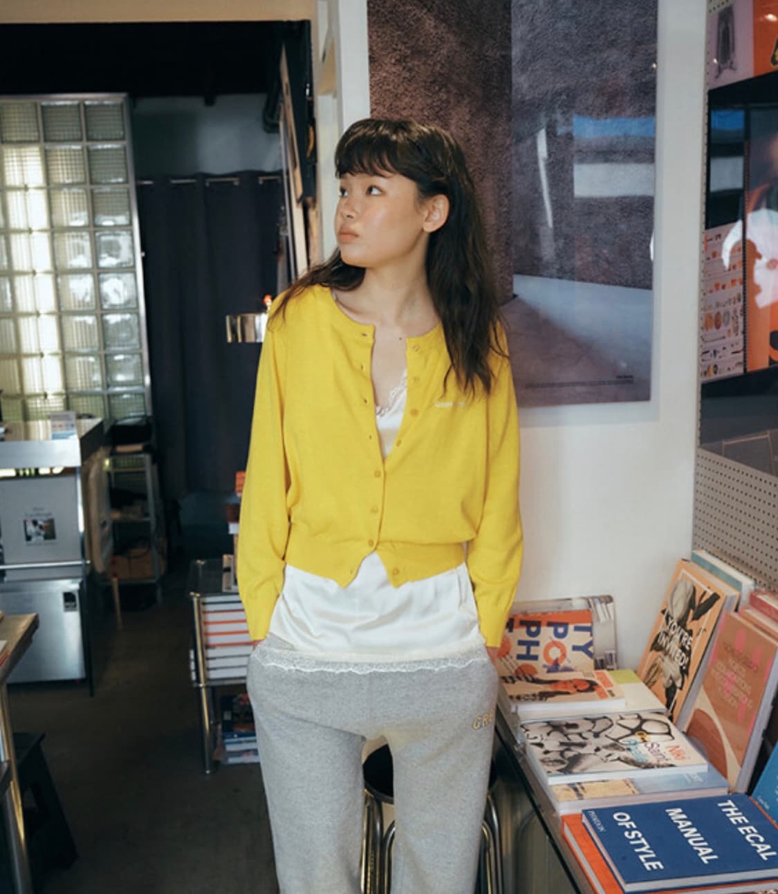 그린버터 Cotton Cardigan Yellow 가디건 상품이미지1