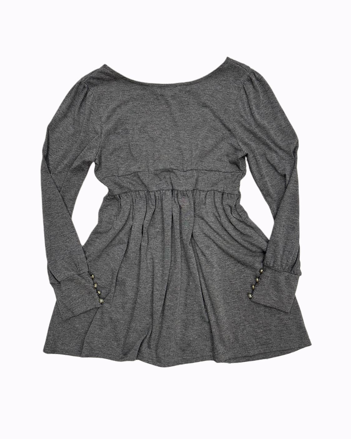 grey v-neck flare t-shirt 상품이미지5