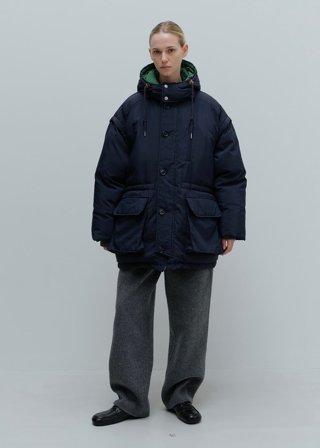 moondal문달Nord Detachable Jacket in Navy 상품이미지2