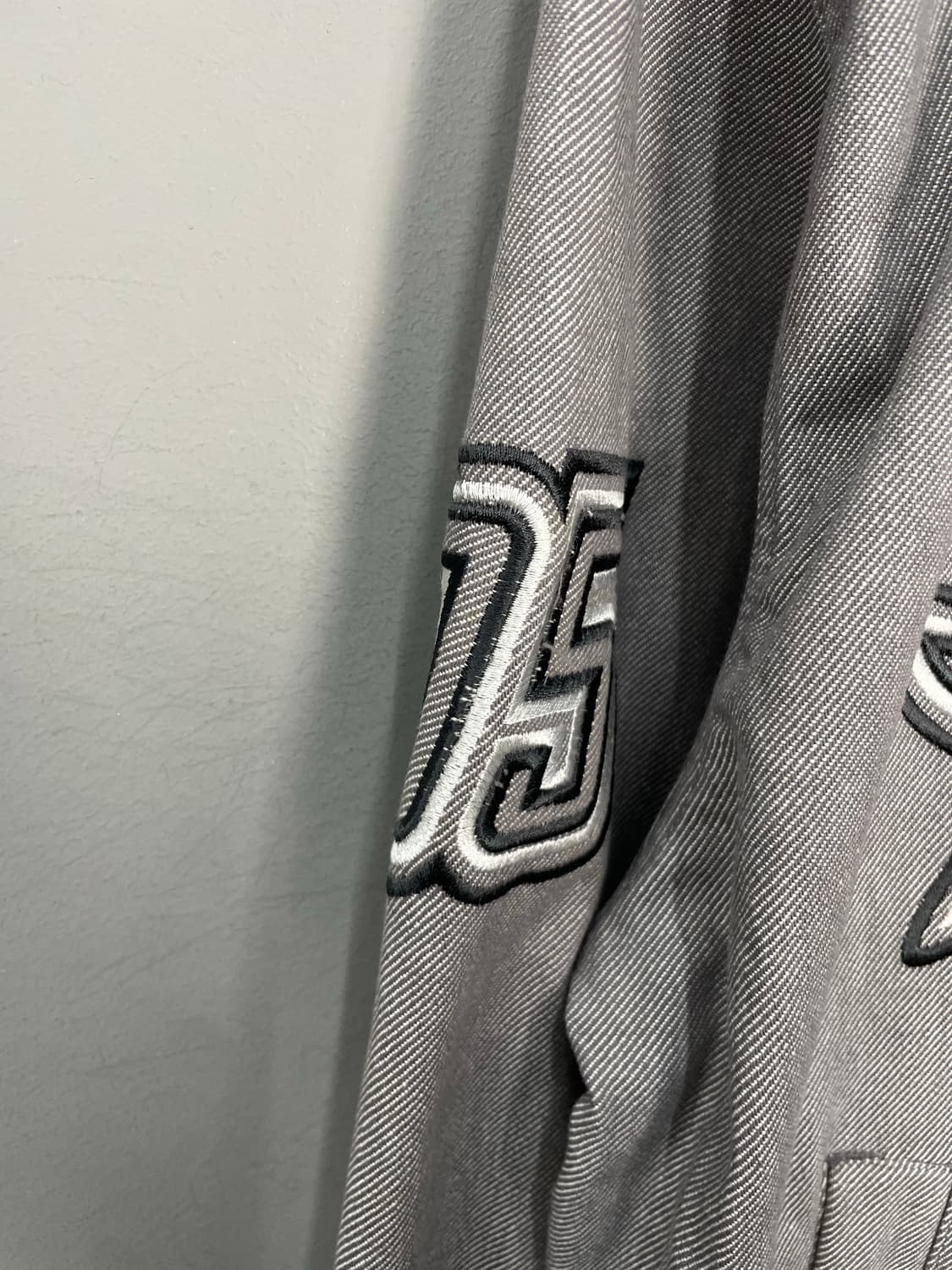 후부 빅로고 데님 바시티 자켓 H2197 상품이미지5