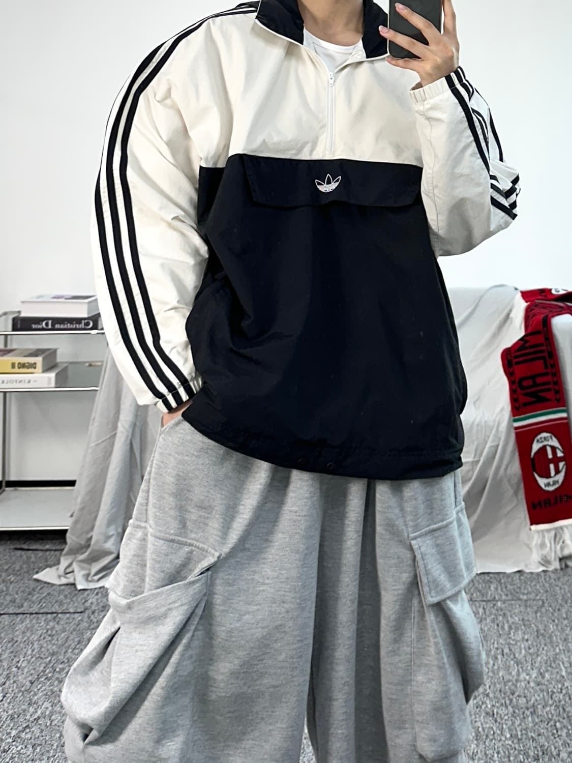 아디다스 파이어버드 오레오 바람막이 아노락 L 상품이미지4
