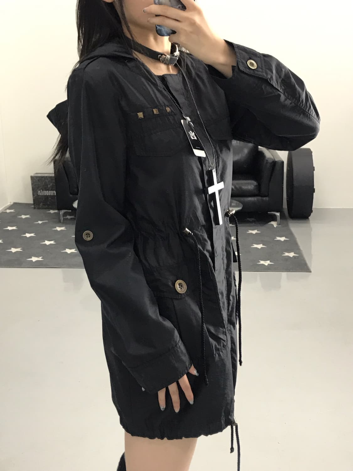 Jpn Black Nylon Puffer Jackets 상품이미지2