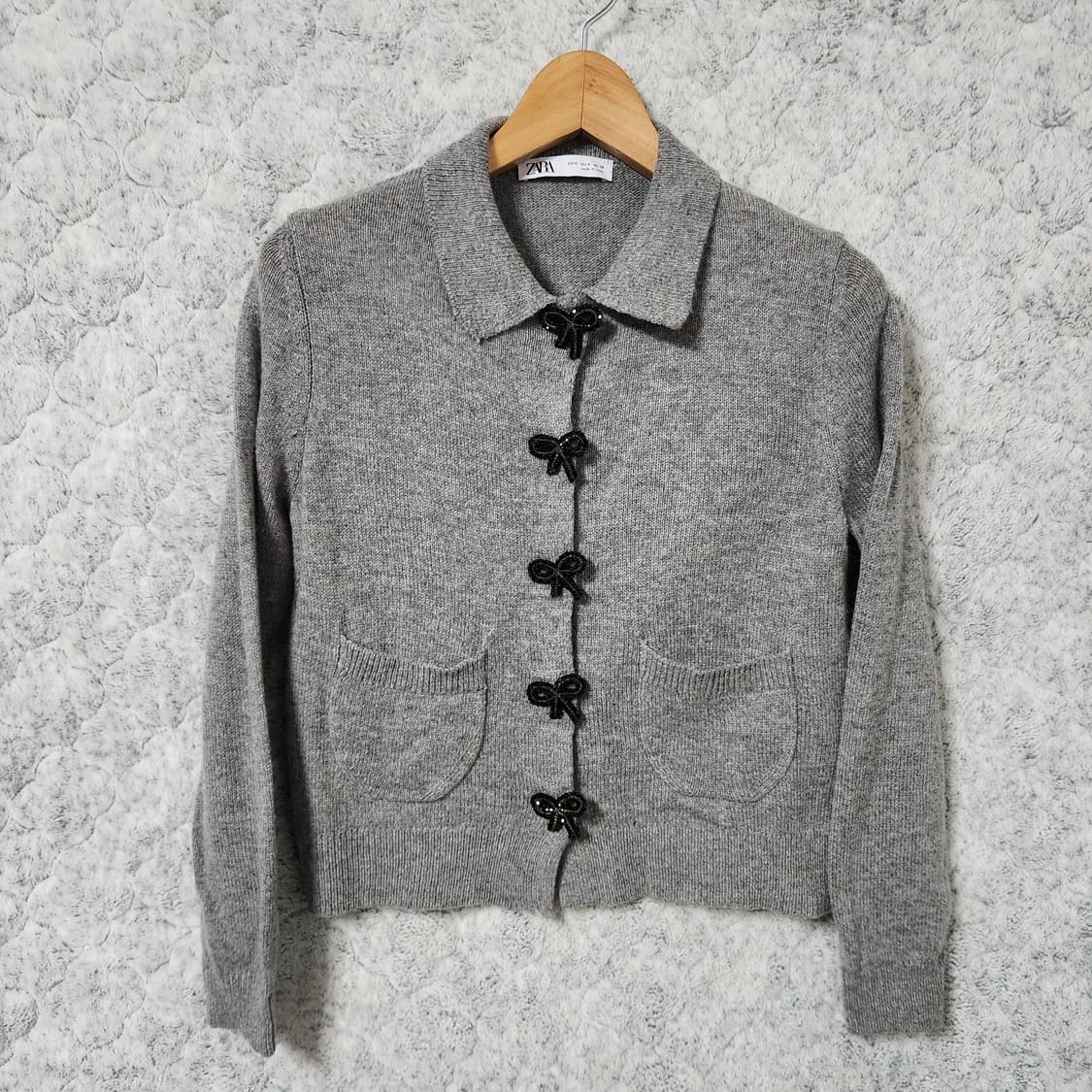 H632 [S] 자라 리본 니트 가디건
 상품이미지1