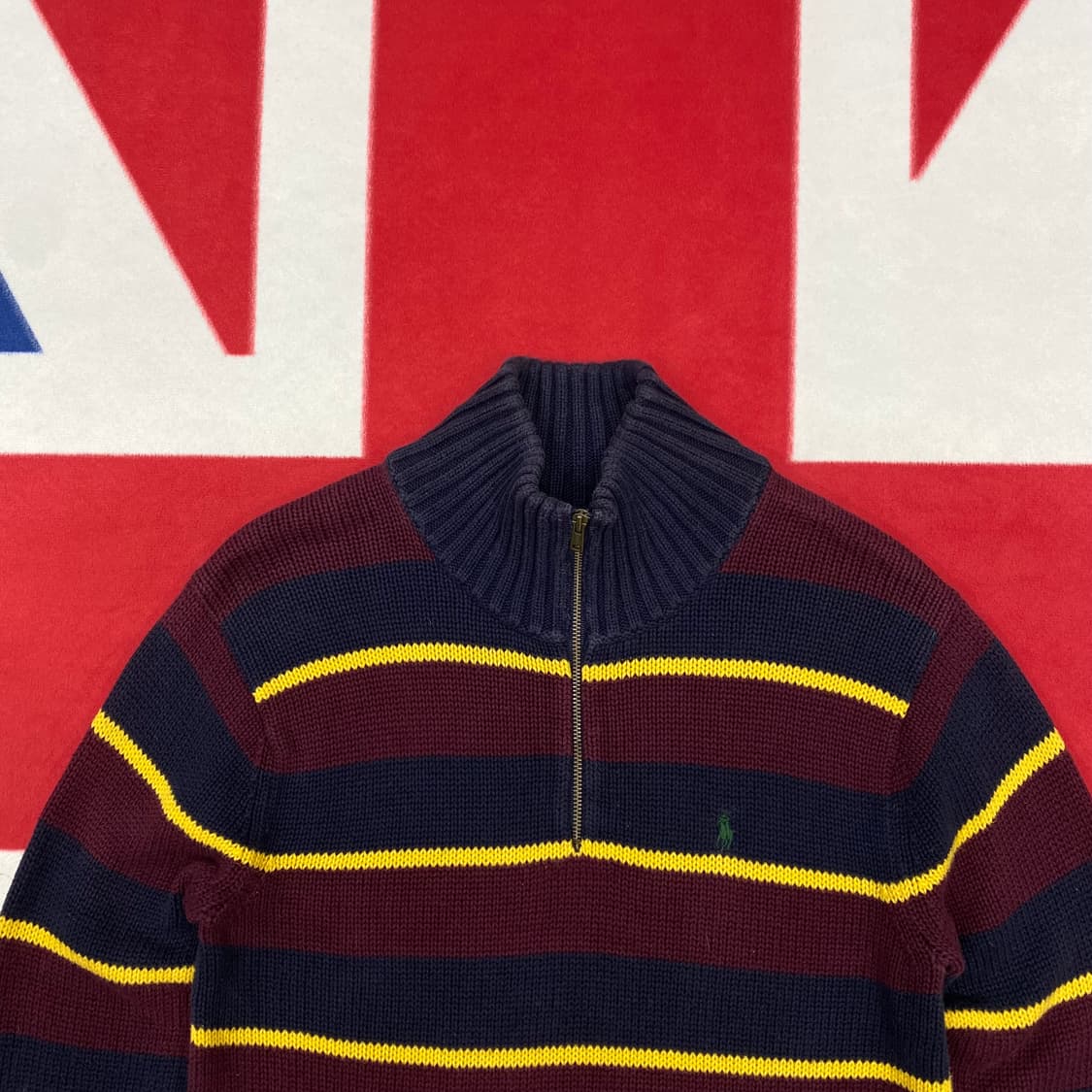 폴로 반집업 니트 실측 44 상품이미지3