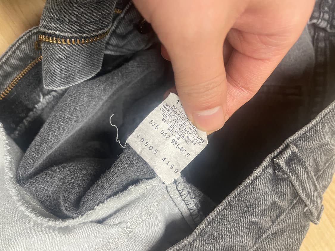 (36x32)90s 리바이스 505 블랙탭 블랭크탭 블랙그레이 상품이미지4