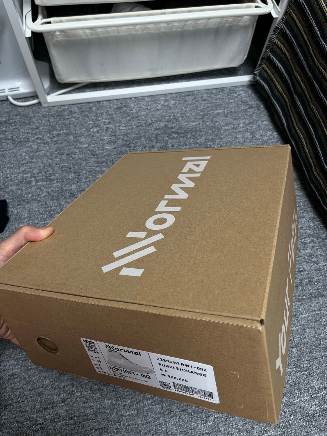 NNORMAL (노말) 토미르 부츠 퍼플 오렌지 새상품 245 트레일러닝 상품이미지3