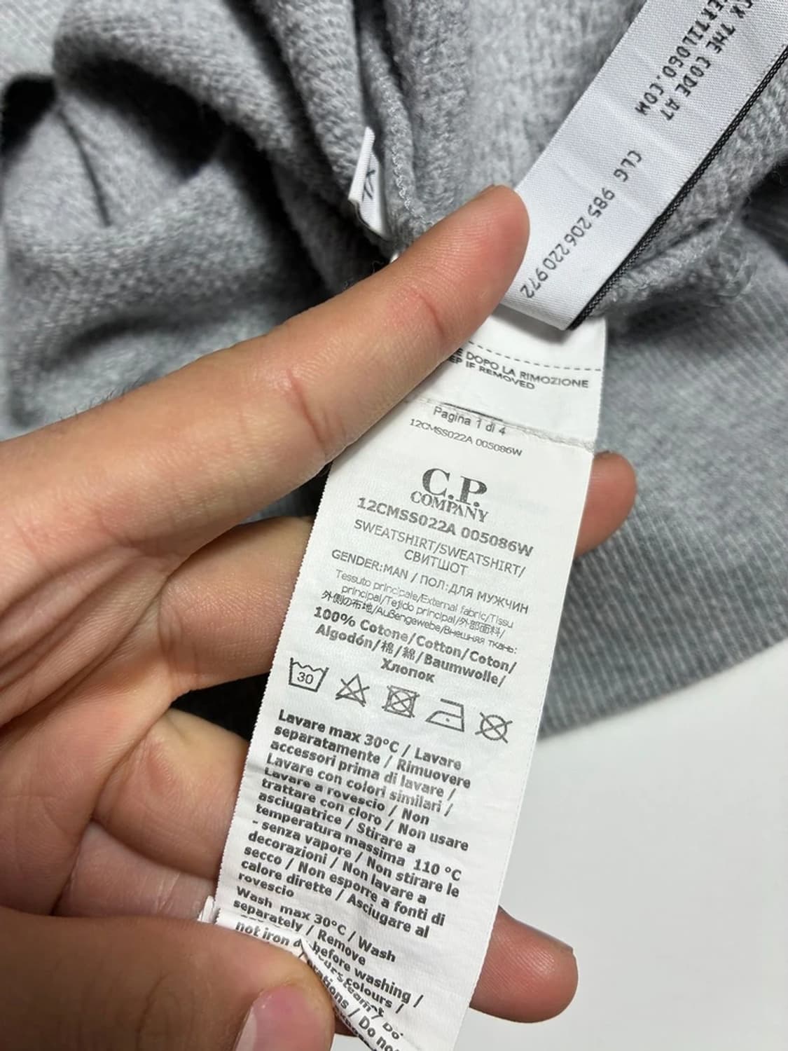 CP컴퍼니 다이애그널 크루넥 렌즈 맨투맨 R1707 상품이미지9