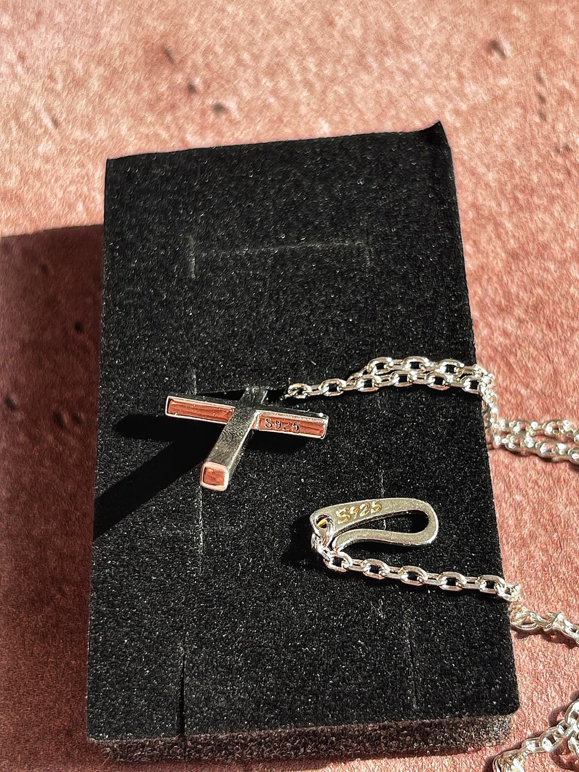 미니멀 크로스목걸이 925실버 남여공용 은목걸이 상품이미지4