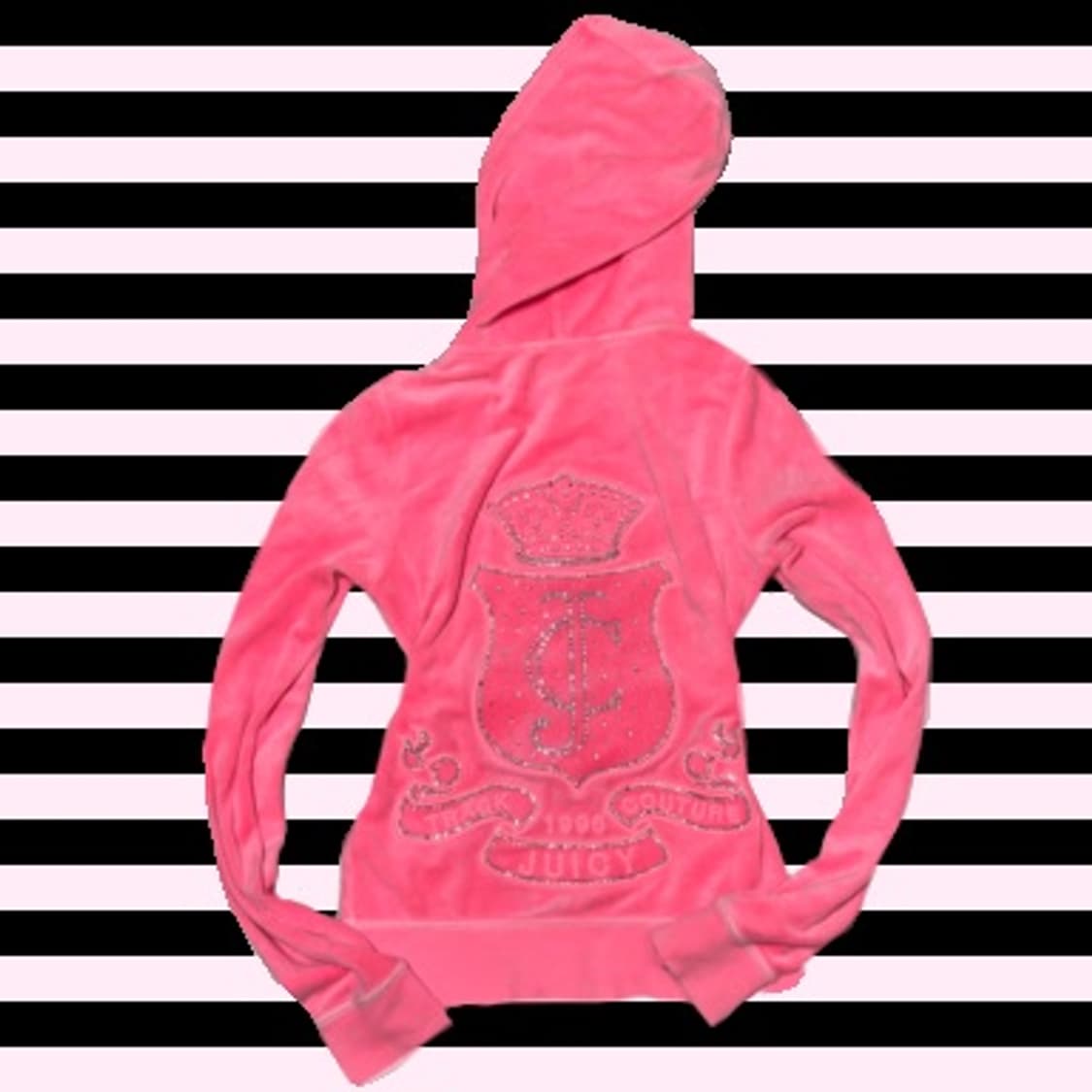 쥬시꾸뛰르 후드집업 핫핑크 큐빅 갸루 핫걸 juicy Couture  상품이미지2