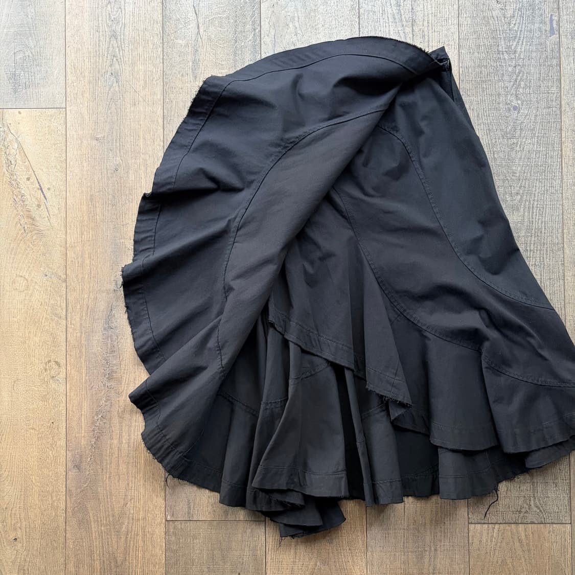 Patchwork Ruffle Wrap Skirt 상품이미지6