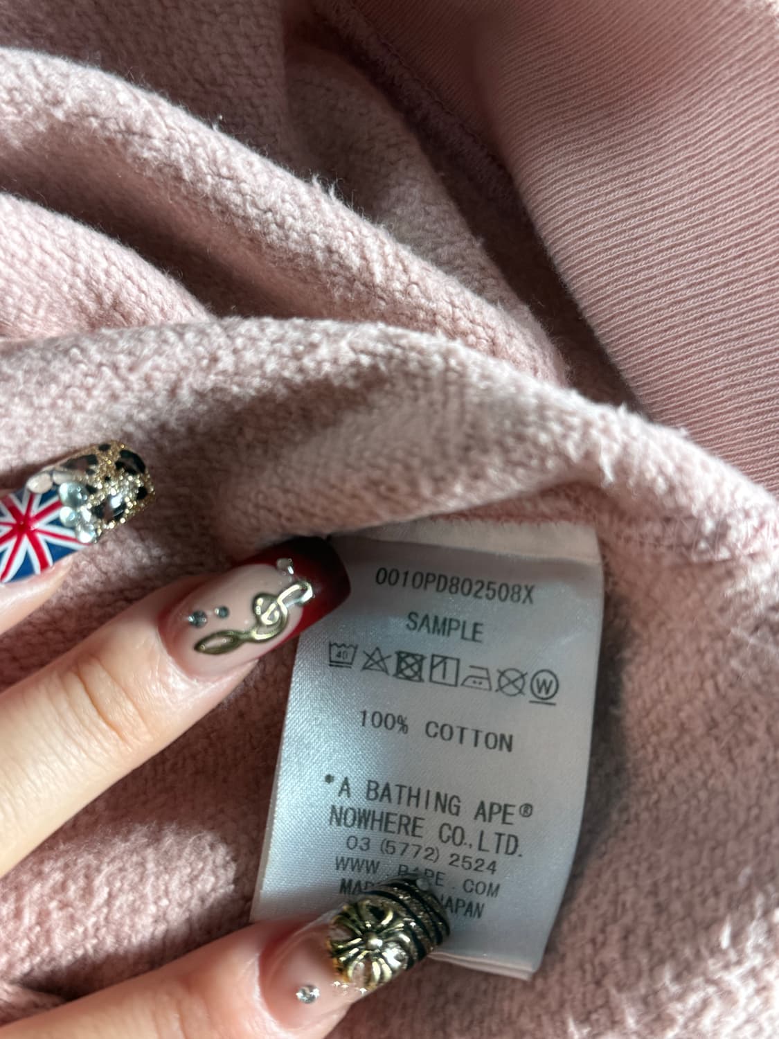 베이프 1st카모 핑크 크루넥 원피스 상품이미지3