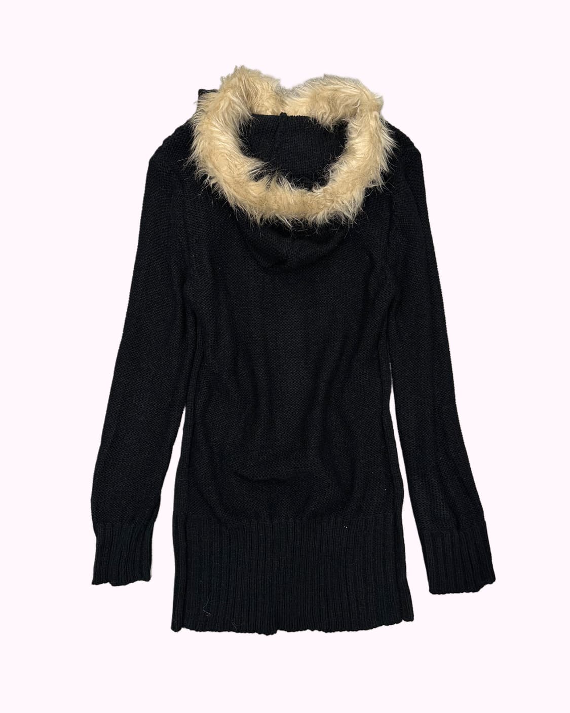 fur hood pompom knit cardigan 상품이미지4
