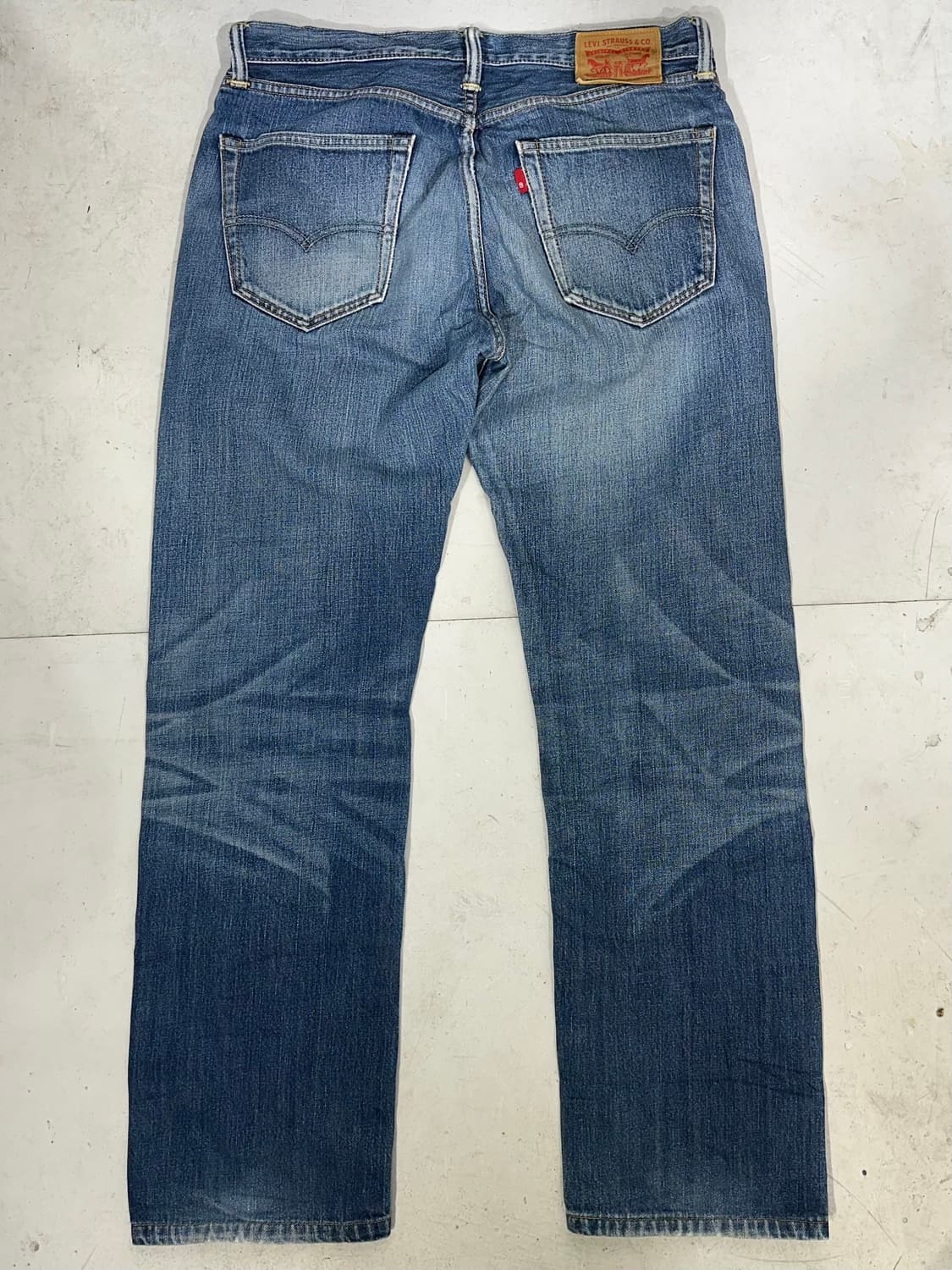 리바이스 중청 워싱 와이드 데님 팬츠 32 상품이미지5