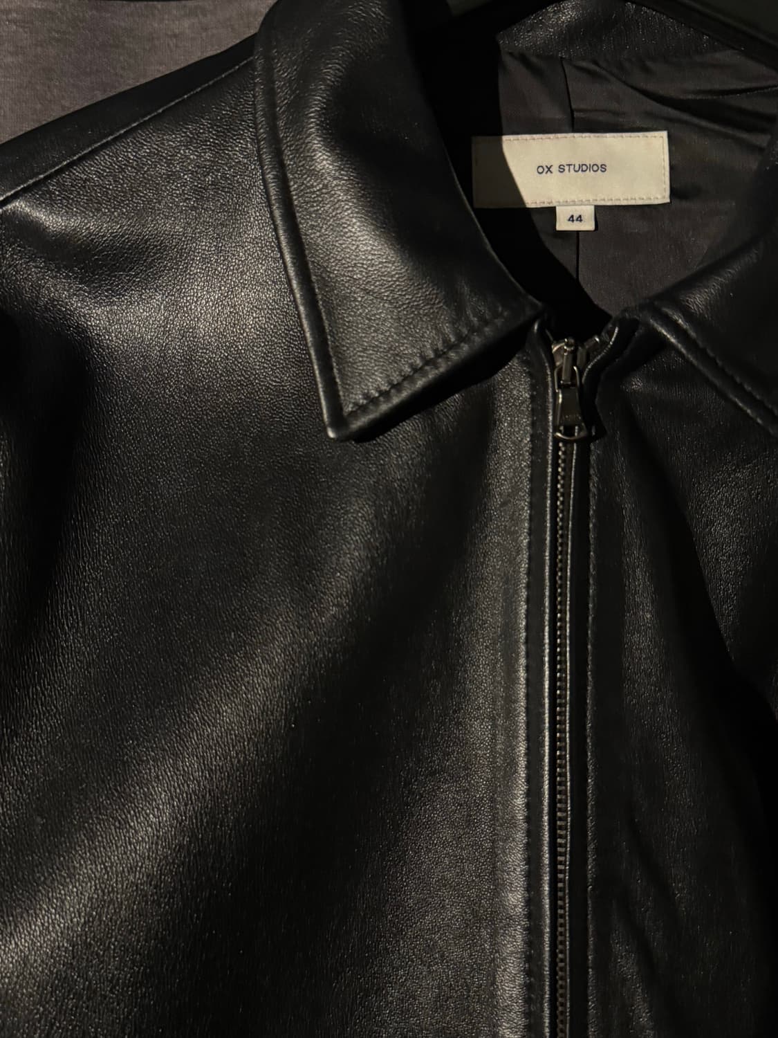 OX STUDIOS- single leather jacket(램스킨) 상품이미지2