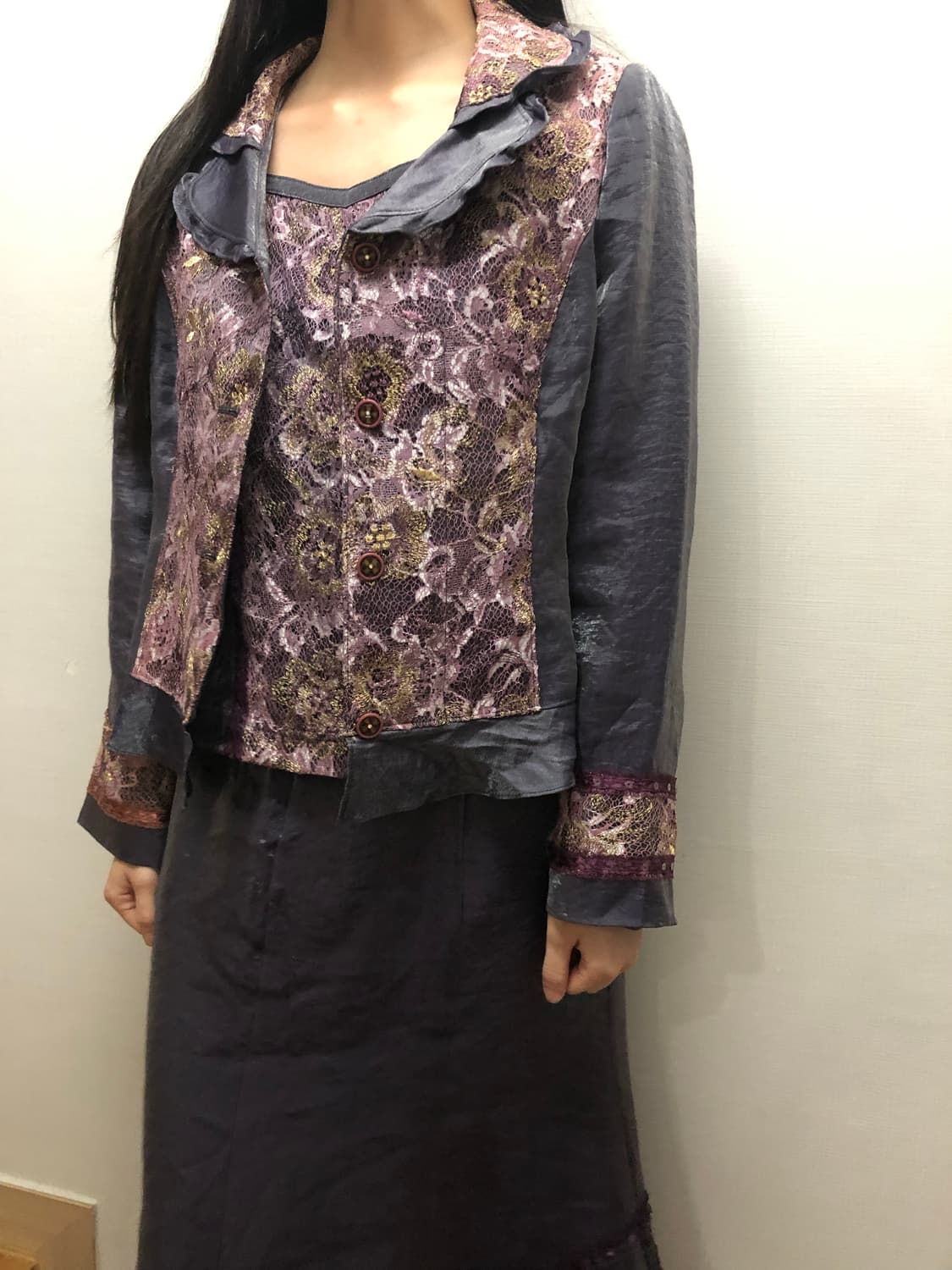 빈티지 퍼플 오리엔탈 셋업 상품이미지7