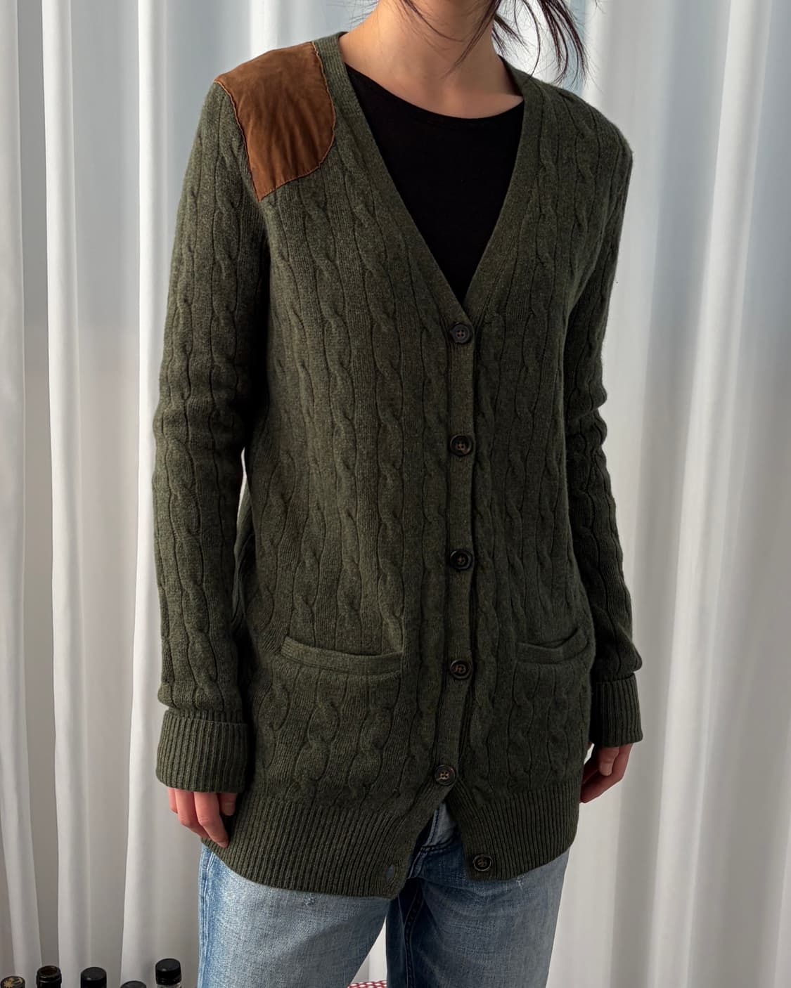 [M]폴로 랄프로렌 캐시미어 여성 케이블 니트 가디건 상품이미지1