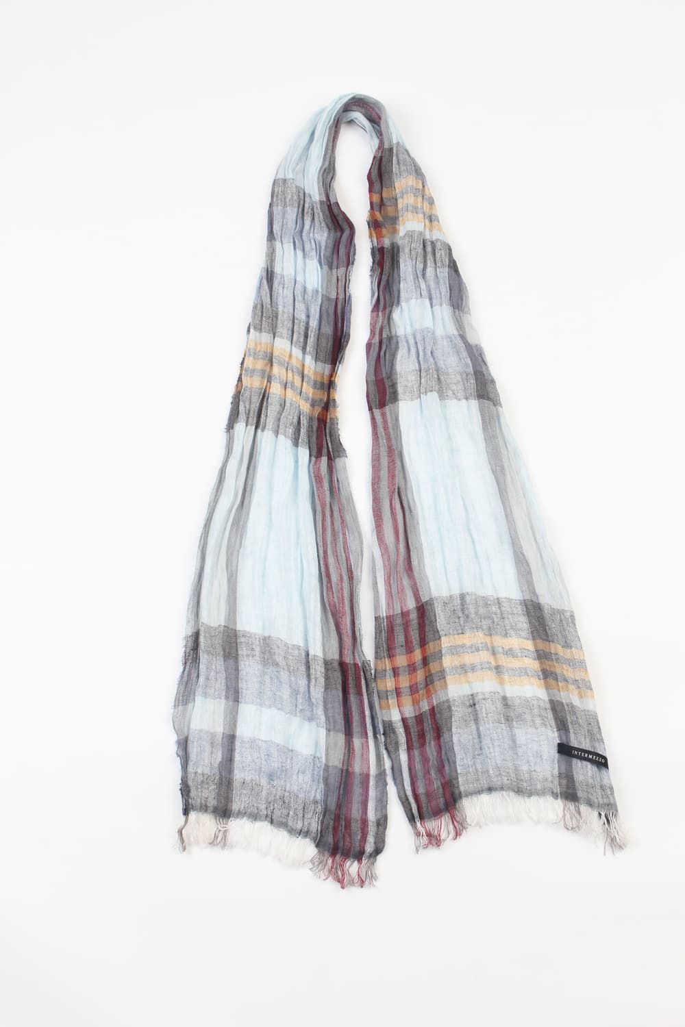 INTERMEZZO Check Linen Scarf (Made In It 상품이미지8