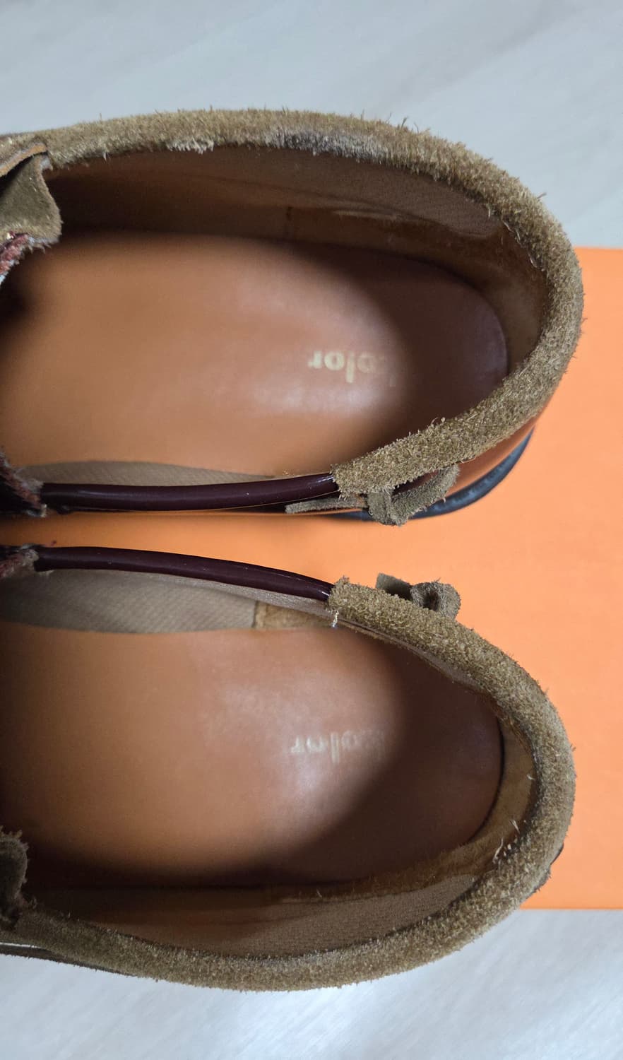 (착샷) 컬러 kolor 로퍼 데크 레더 스웨이드 상품이미지5