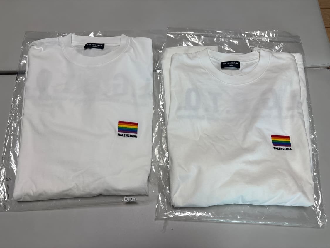 발렌시아가 L.G.B.T.Q 반팔 티셔츠 스몰 & 라지 상품이미지1