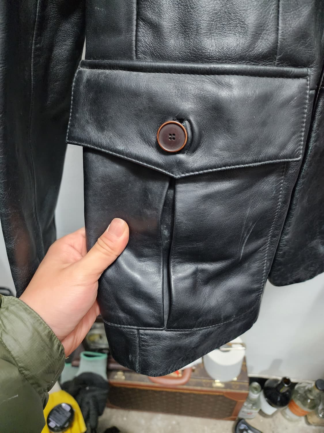 COMME ÇA COLLECTION 리얼레더 3버튼 블레이저 상품이미지5