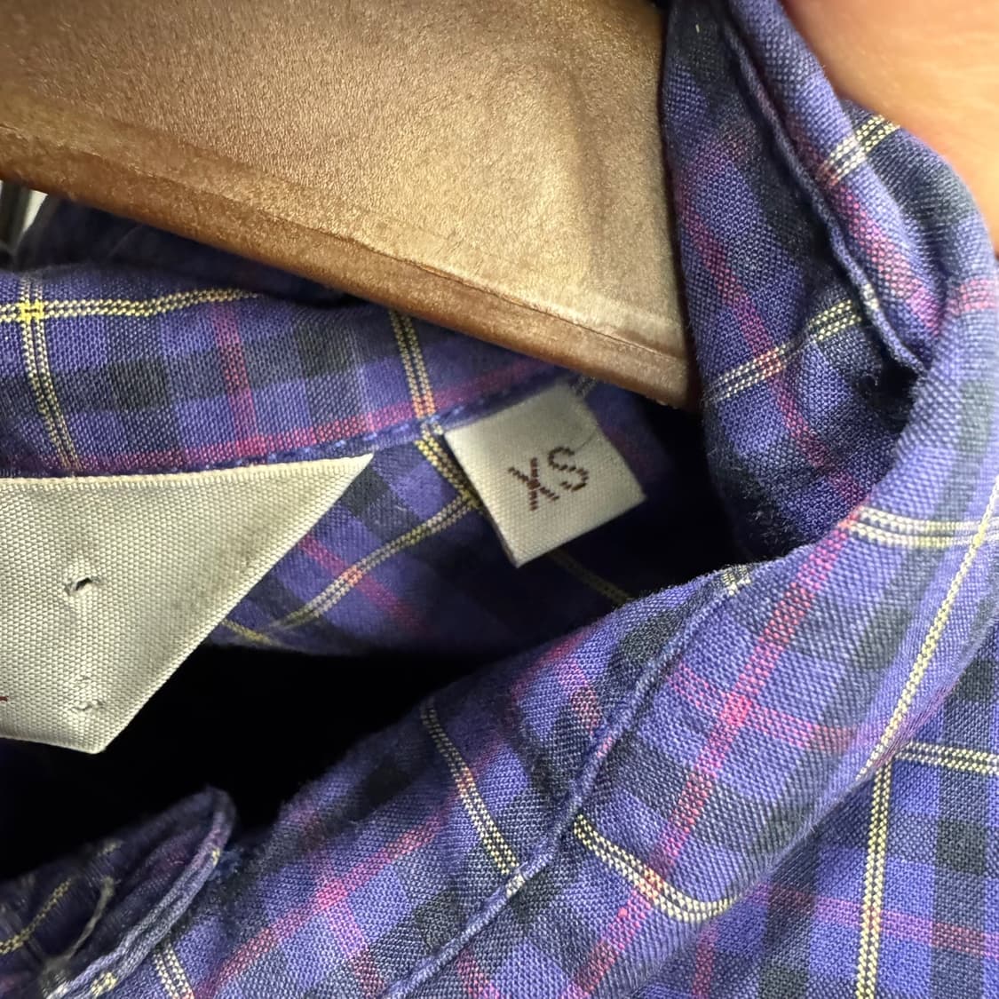 칼하트 롱슬리브 타탄체크 패턴 셔츠 원포켓 디테일 레귤러핏 퍼플 상품이미지6