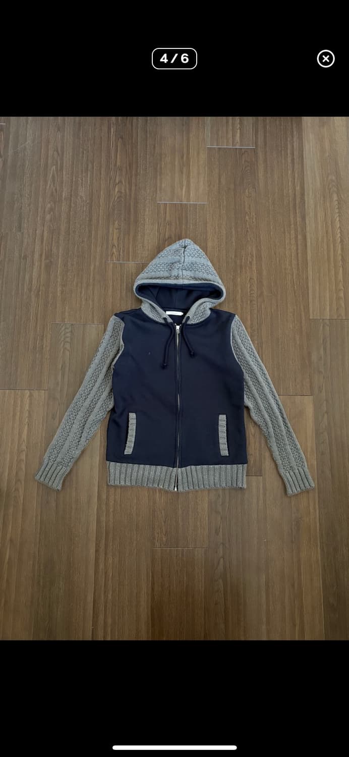 Waffle Knit Fleece-Lined Zip-up Hoodie 상품이미지3