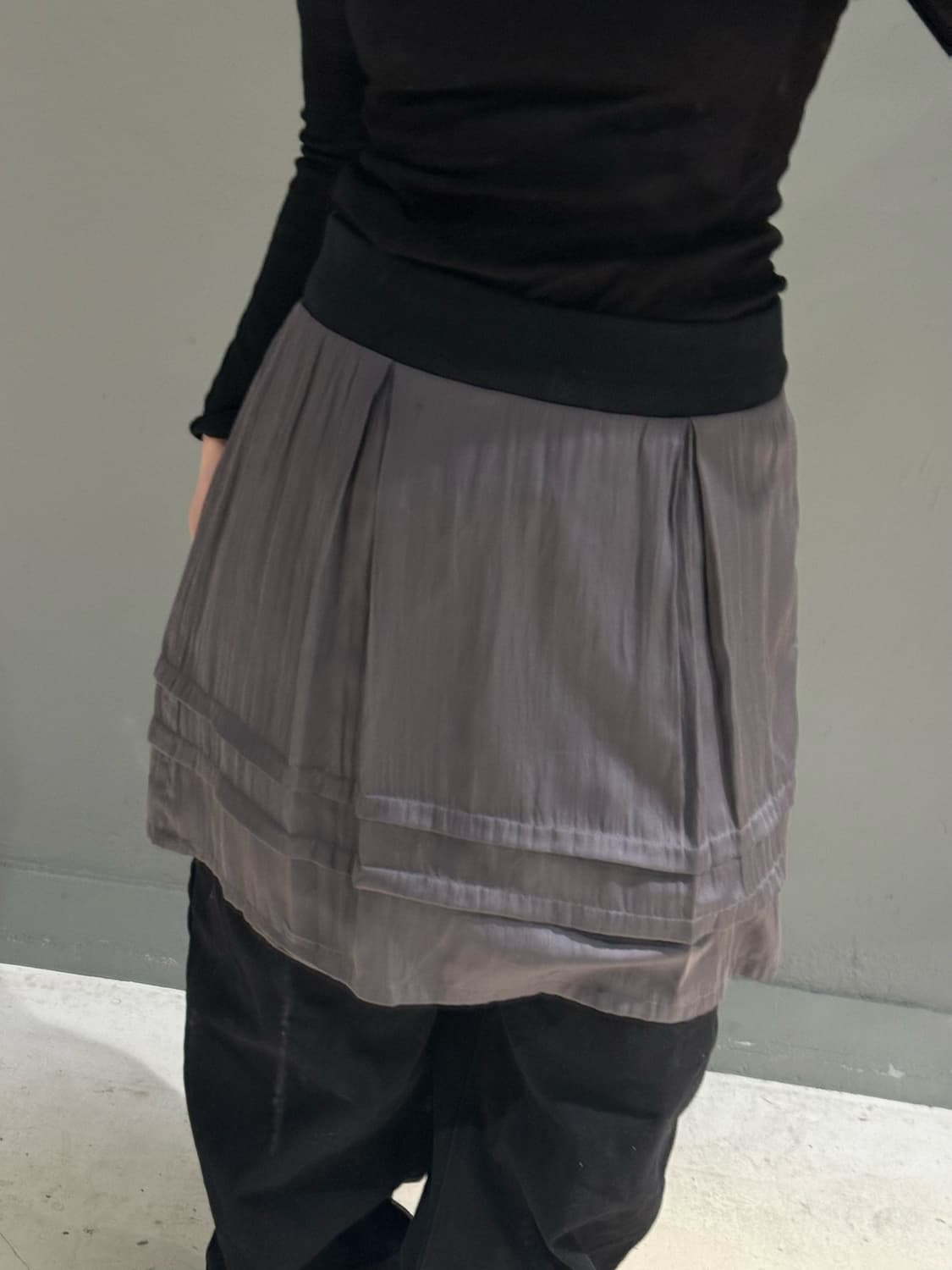 banding detail line point skirt 상품이미지2