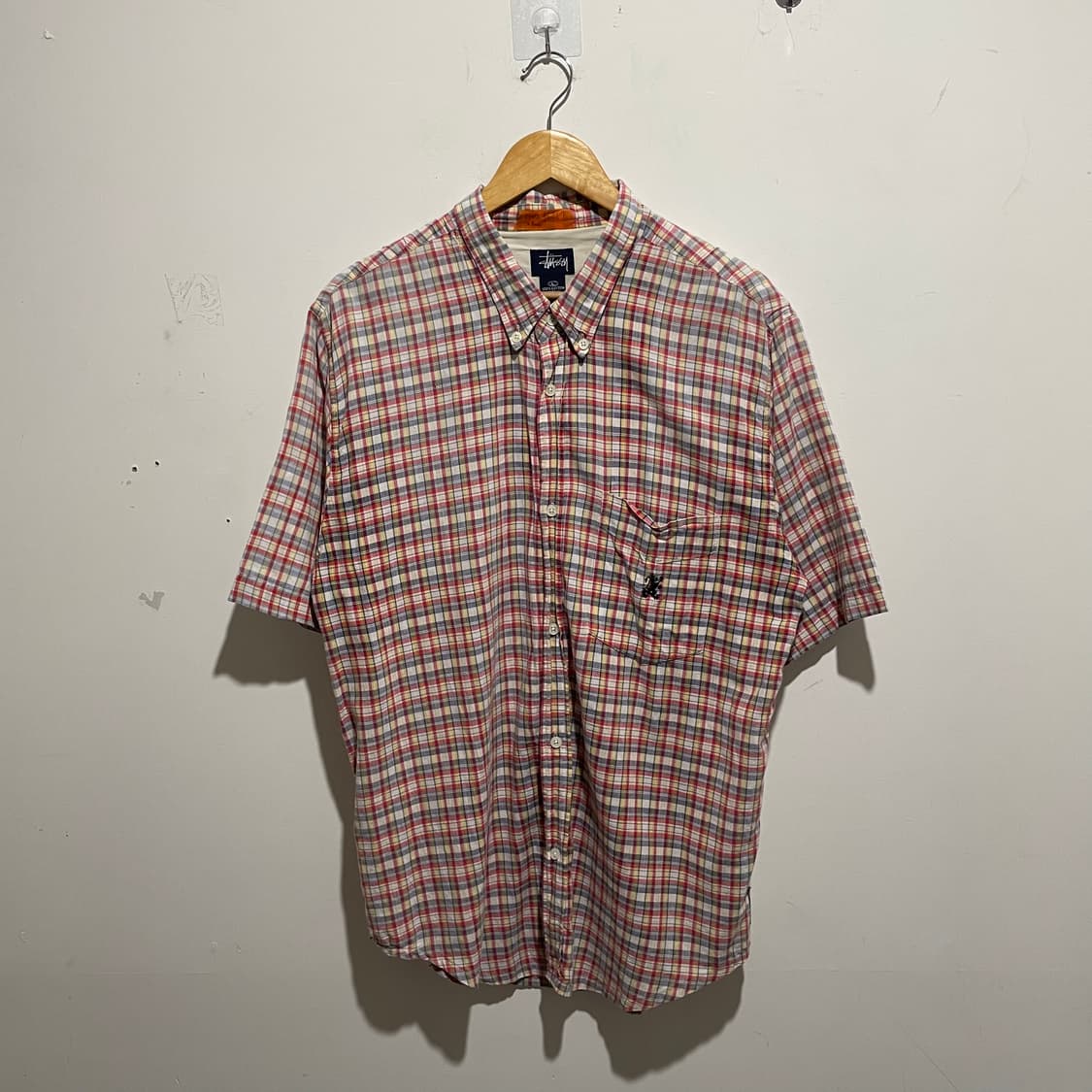 90s 스투시 체크 반팔 셔츠 상품이미지1