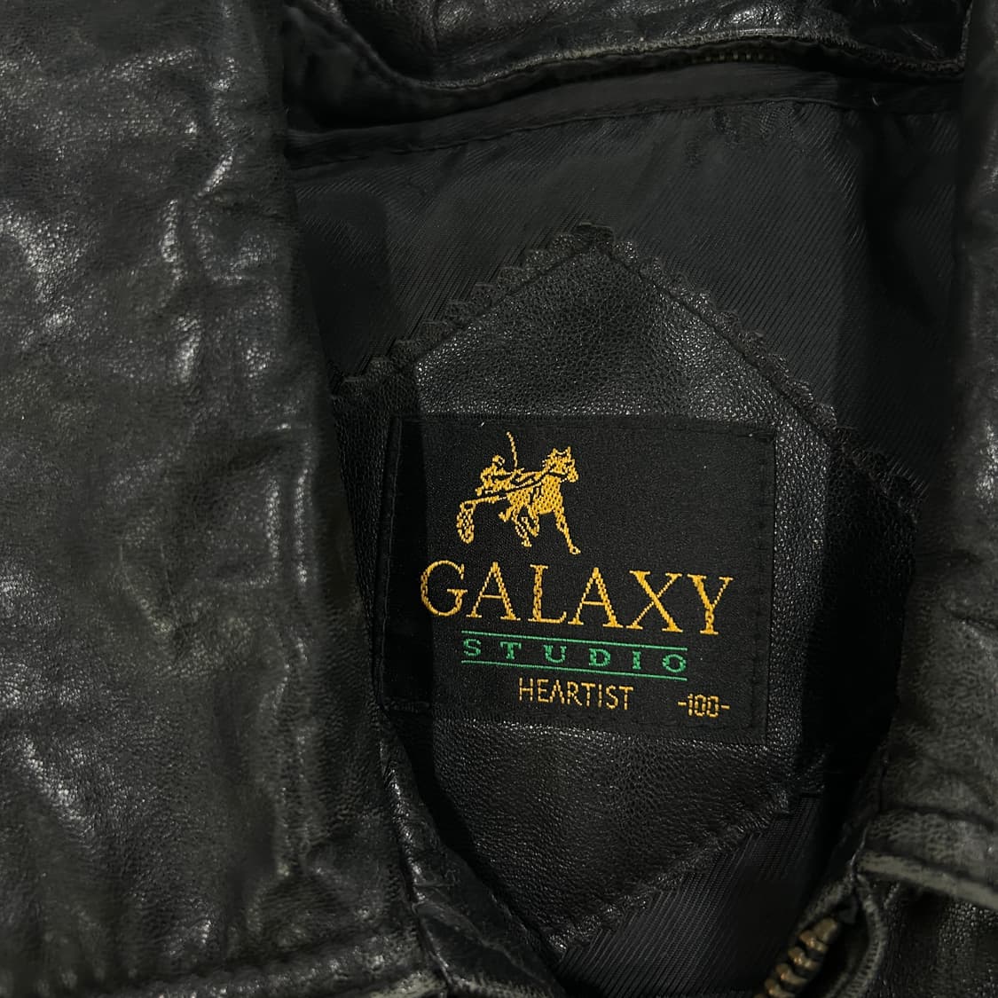 갤럭시 가죽 블랙 봄버 자켓 L 상품이미지2