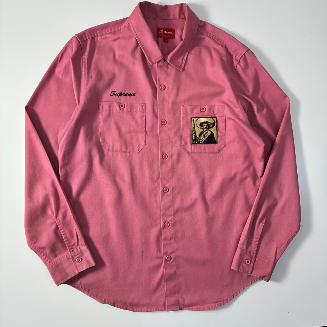 Supreme 슈프림 17F/W Zapata 로즈핑크 워크 셔츠 상품이미지1