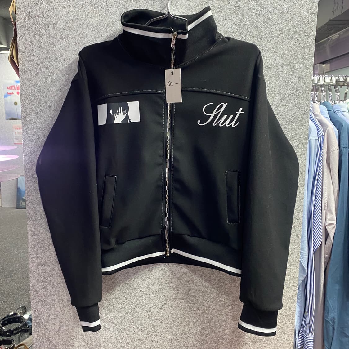 본네 패치 블랙 트랙 자켓 집업 B3762 상품이미지2