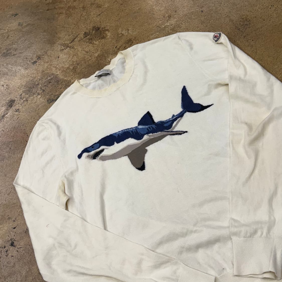 [정품] 몽클레어 상어 자수 니트 아이보리 b18 상품이미지1