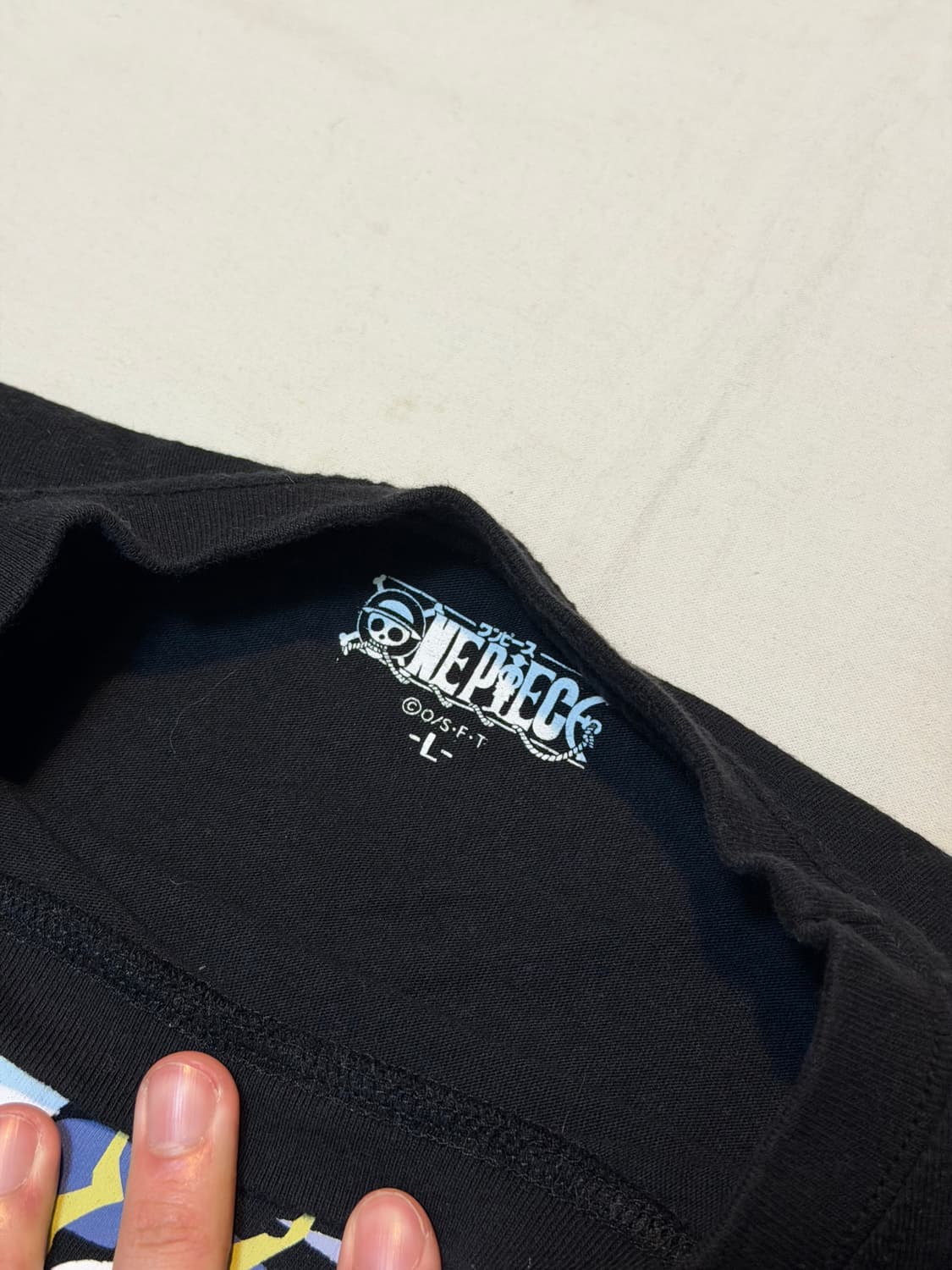 원피스 오피셜 일본판 루피 기어 5 반팔 티셔츠 블랙 상품이미지2