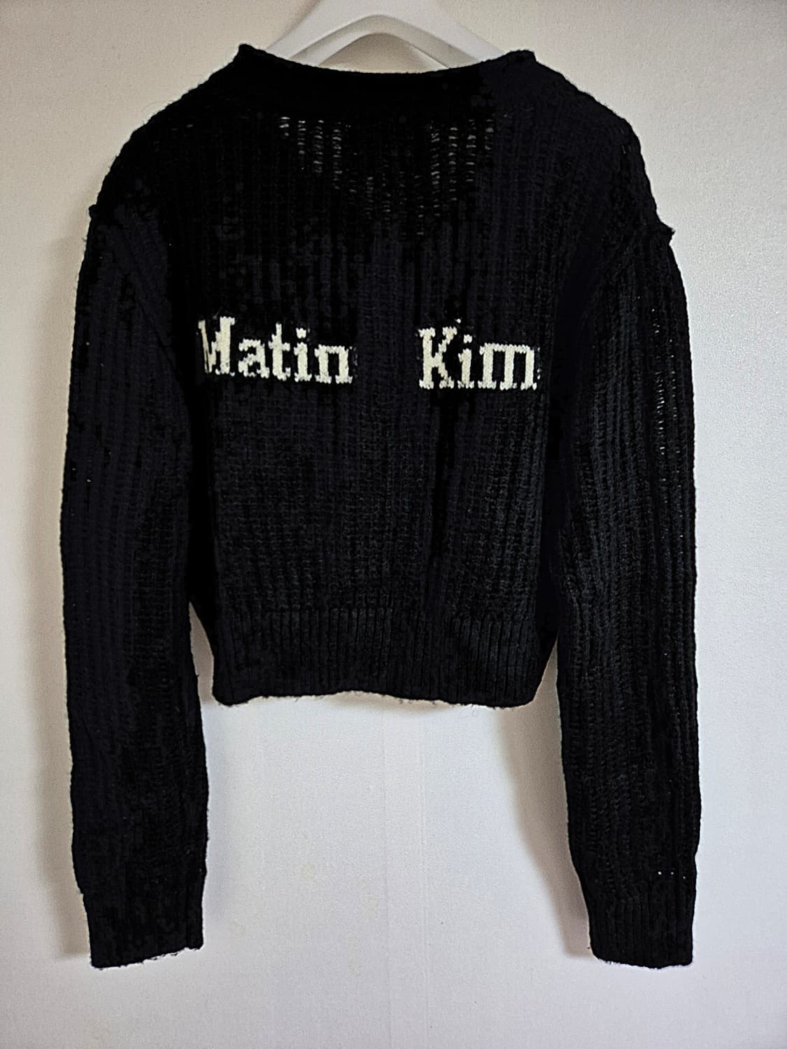 마뗑킴 크롭 블랙 니트 가디건 S 상품이미지2