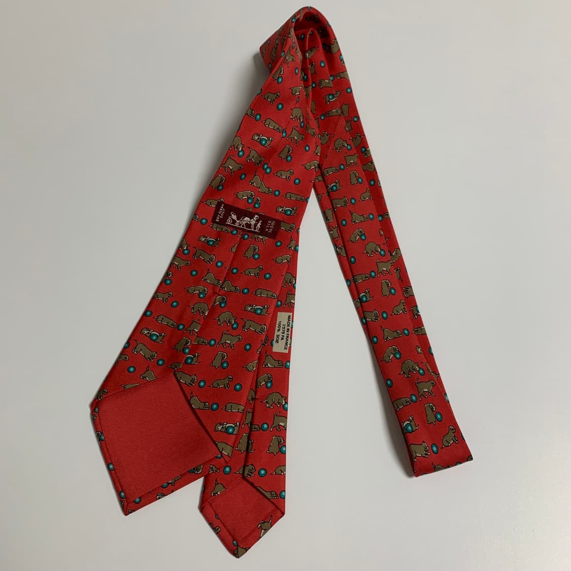 에르메스(HERMES) 프랑스 100실크 명품넥타이 최상급 A+9.2cm 상품이미지9