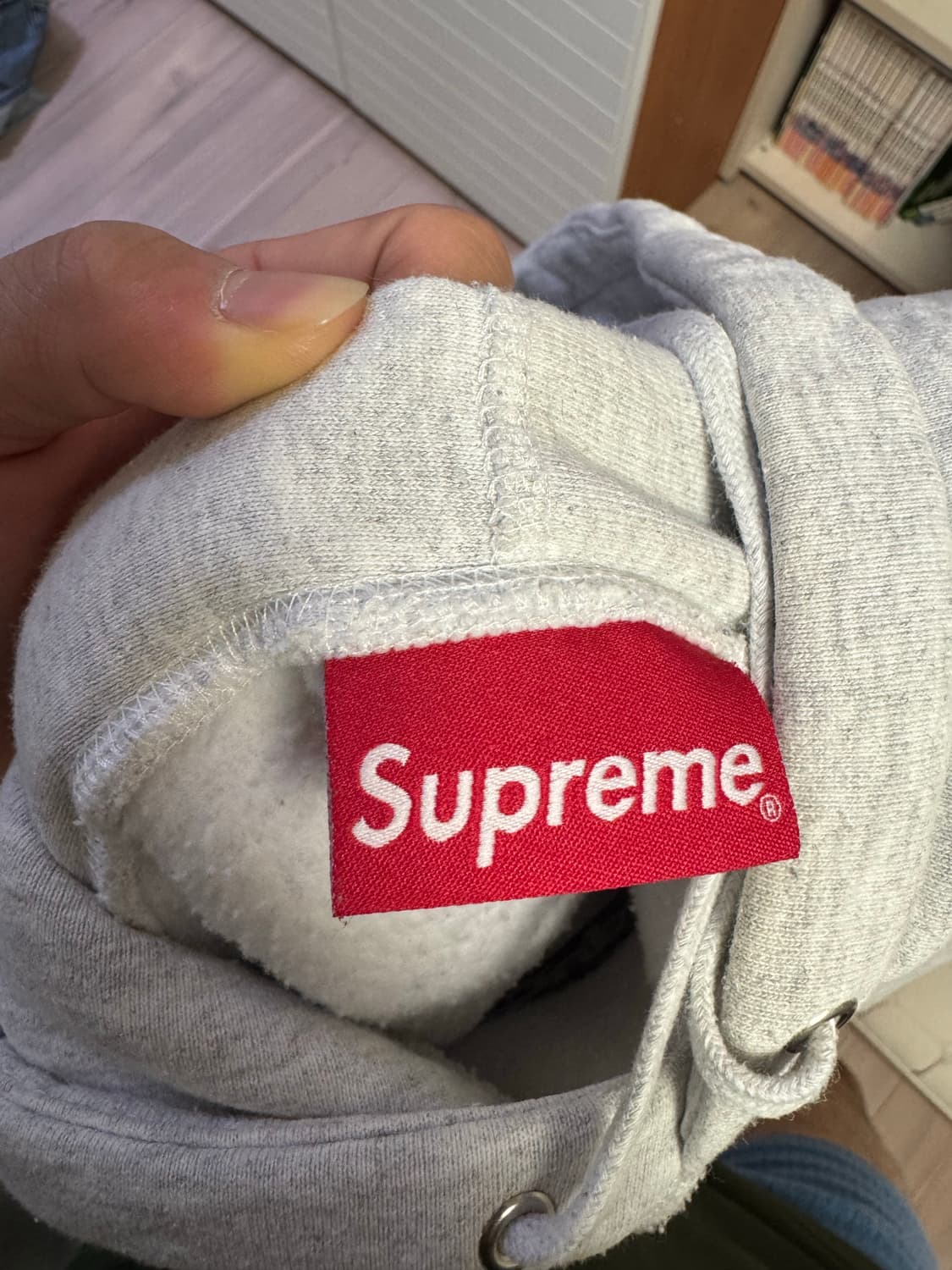 슈프림 박스로고 후드 후디 m 23fw 그레이 상품이미지3